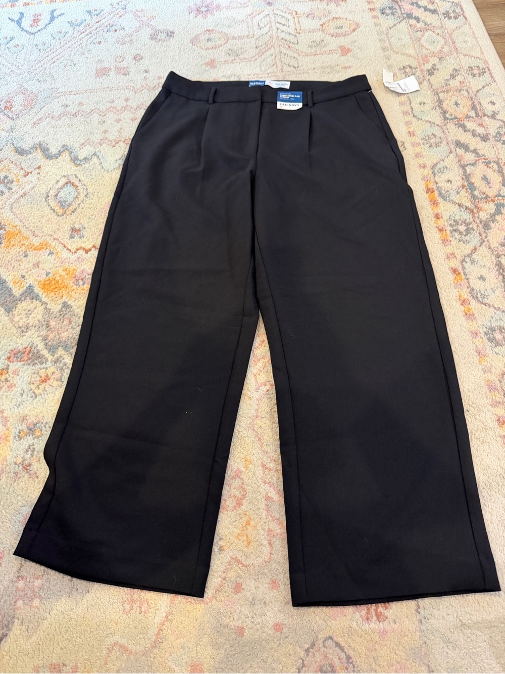 Old Navy Black Taylor Wide-Leg Trousers - Picture 1 of 3